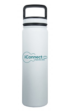 23.5 oz White Stainless Steel Double Wall Bottle 2020-02